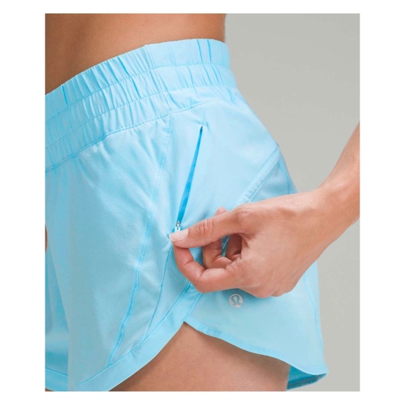 Lululemon - Track That High-Rise Lined Short 3" in Cyan Blue | 10 - Picture 1 of 6